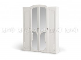 Шкаф 4-створчатый Мария (Белый глянец) в Белом Яре - belyj-yar.katalogmebeli.com | фото