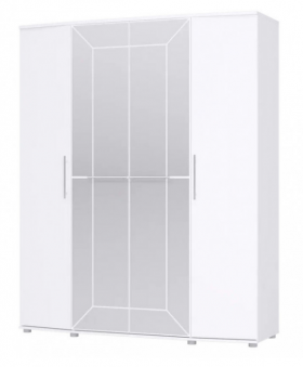 Шкаф 4х дверный Амели 1805 Белый в Белом Яре - belyj-yar.katalogmebeli.com | фото