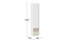 Шкаф для белья комбинированный «Сканди» Дуб Гарден/Белый/Глиняный серый в Белом Яре - belyj-yar.katalogmebeli.com | фото 3
