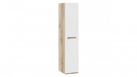 Шкаф для белья с 1-ой дверью «Фьюжн» Дуб Делано/Белый глянец в Белом Яре - belyj-yar.katalogmebeli.com | фото 1