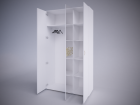 Шкаф для одежды 3-х дверный Селена EVO Белый Распродажа в Белом Яре - belyj-yar.katalogmebeli.com | фото 3