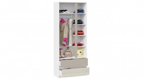 Шкаф для одежды комбинированный «Сканди» Дуб Гарден/Белый/Глиняный серый в Белом Яре - belyj-yar.katalogmebeli.com | фото 3