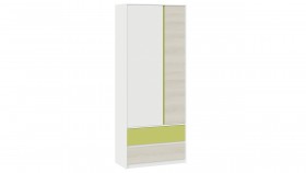 Шкаф для одежды комбинированный «Сканди» Дуб Гарден/Белый/Зеленый в Белом Яре - belyj-yar.katalogmebeli.com | фото 1