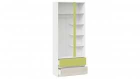 Шкаф для одежды комбинированный «Сканди» Дуб Гарден/Белый/Зеленый в Белом Яре - belyj-yar.katalogmebeli.com | фото 3