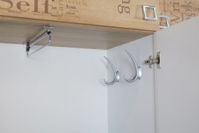 Шкаф для одежды «Оксфорд» (Ривьера/Белый с рисунком) в Белом Яре - belyj-yar.katalogmebeli.com | фото 7