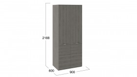 Шкаф для одежды с 2 дверями «Либерти» Хадсон в Белом Яре - belyj-yar.katalogmebeli.com | фото 2