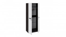 Шкаф для одежды с 2-мя дверями «Фьюжн» Белый глянец/Венге Линум в Белом Яре - belyj-yar.katalogmebeli.com | фото 3