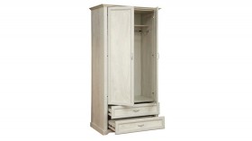 Шкаф для одежды "Сохо" (бетон пайн белый/2 ящика/зеркало) в Белом Яре - belyj-yar.katalogmebeli.com | фото 3