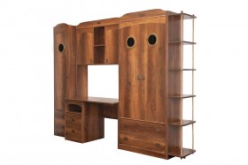 Шкаф комбинированный для одежды «Навигатор» (Дуб Каньон) в Белом Яре - belyj-yar.katalogmebeli.com | фото 5