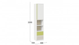 Шкаф комбинированный «Сканди» Дуб Гарден/Белый/Зеленый в Белом Яре - belyj-yar.katalogmebeli.com | фото 4