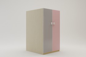 Шкаф под кровать второго яруса Грэйси (Розовый/Серый/корпус Клен) в Белом Яре - belyj-yar.katalogmebeli.com | фото 2