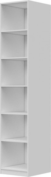 Шкаф ШР-1 без зеркала Вива (Белый/Белый глянец/Платина) в Белом Яре - belyj-yar.katalogmebeli.com | фото 2