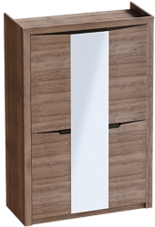 Шкаф трехдверный Соренто Дуб стирлинг/Кофе структурный матовый в Белом Яре - belyj-yar.katalogmebeli.com | фото 1