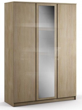 Веста СБ-2258 Шкаф 3х дверный с зеркалом Дуб Сонома в Белом Яре - belyj-yar.katalogmebeli.com | фото