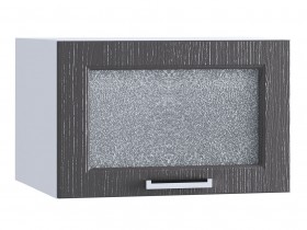 Шкаф верхний горизонтальный со стеклом 510, ШВГС 510 (Клен серый/корпус белый) в Белом Яре - belyj-yar.katalogmebeli.com | фото