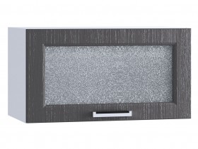 Шкаф верхний горизонтальный со стеклом 600, ШВГС 600 (Клен серый/корпус белый) в Белом Яре - belyj-yar.katalogmebeli.com | фото