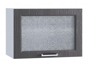 Шкаф верхний горизонтальный со стеклом 609, ШВГС 609 (Клен серый/корпус белый) в Белом Яре - belyj-yar.katalogmebeli.com | фото