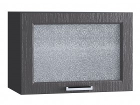 Шкаф верхний горизонтальный со стеклом 609, ШВГС 609 (Клен серый/корпус венге) в Белом Яре - belyj-yar.katalogmebeli.com | фото