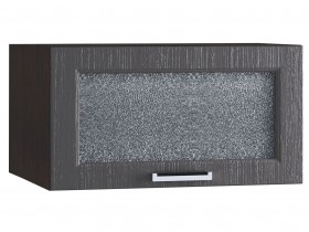 Шкаф верхний горизонтальный со стеклом 610, ШВГС 610 (Клен серый/корпус венге) в Белом Яре - belyj-yar.katalogmebeli.com | фото