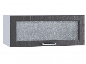 Шкаф верхний горизонтальный со стеклом 810, ШВГС 810 (Клен серый/корпус белый) в Белом Яре - belyj-yar.katalogmebeli.com | фото