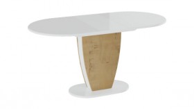 Стол обеденный «Монреаль» Тип 1 (Белый глянец/Бунратти) в Белом Яре - belyj-yar.katalogmebeli.com | фото 2