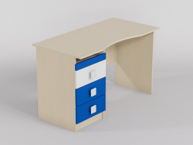 Стол (столешница с выемкой) Скай люкс (Синий/Белый/корпус Клен) в Белом Яре - belyj-yar.katalogmebeli.com | фото
