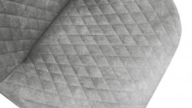 Стул «Оливер» К1С Черный муар/Микровелюр Wellmart Silver в Белом Яре - belyj-yar.katalogmebeli.com | фото 3