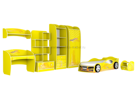 Тумба прикроватная Авто-3 с рисунком Авто Желтый в Белом Яре - belyj-yar.katalogmebeli.com | фото 5