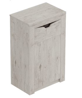 Тумба с дверцей и ящиком Соренто Дуб бонифаций/Кофе структурный матовый в Белом Яре - belyj-yar.katalogmebeli.com | фото