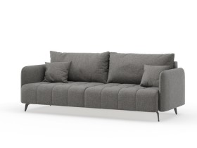 Валериан диван трёхместный прямой Стальной, ткань RICO FLEX 9292 в Белом Яре - belyj-yar.katalogmebeli.com | фото 1
