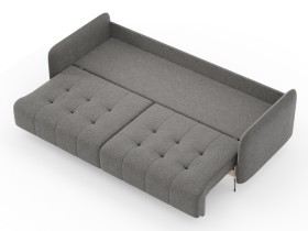 Валериан диван трёхместный прямой Стальной, ткань RICO FLEX 9292 в Белом Яре - belyj-yar.katalogmebeli.com | фото 3