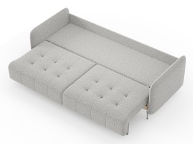 Валериан диван трёхместный прямой Светло-серый, ткань RICO FLEX 108 в Белом Яре - belyj-yar.katalogmebeli.com | фото 2