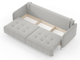 Валериан диван трёхместный прямой Светло-серый, ткань RICO FLEX 108 в Белом Яре - belyj-yar.katalogmebeli.com | фото 3