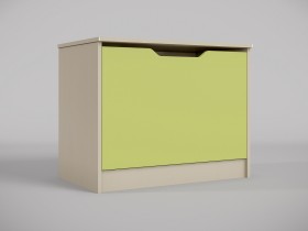 Ящик для игрушек Эппл (Зеленый/корпус Клен) в Белом Яре - belyj-yar.katalogmebeli.com | фото