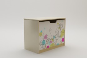 Ящик для игрушек Флёр (Белый/корпус Клен) в Белом Яре - belyj-yar.katalogmebeli.com | фото