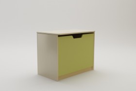 Ящик для игрушек Смайли (Зеленый/корпус Клен) в Белом Яре - belyj-yar.katalogmebeli.com | фото